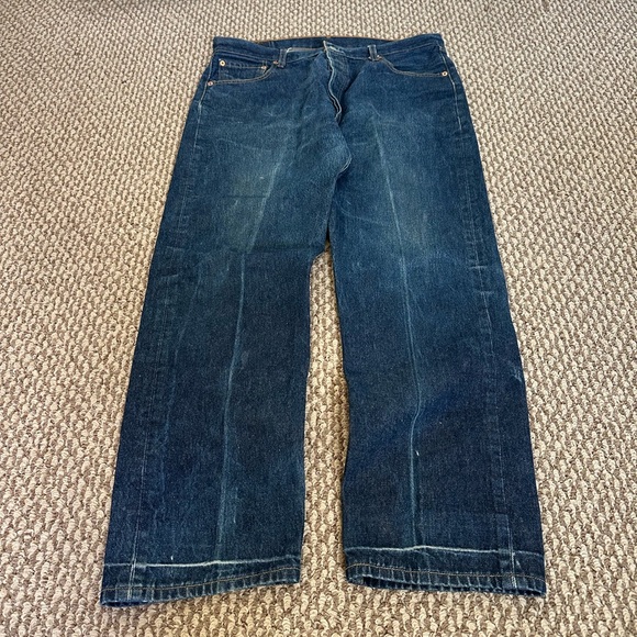 Vintage Levi’s 501-0000 Raw Denim Jeans Men’s 38x33 (Fits 36x30) Selvedge